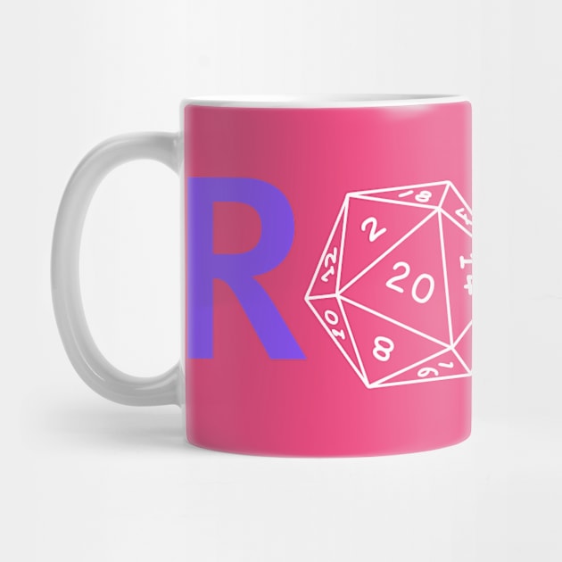 Roll. RPG Shirt Purple and White by Pixel-Meanagerie